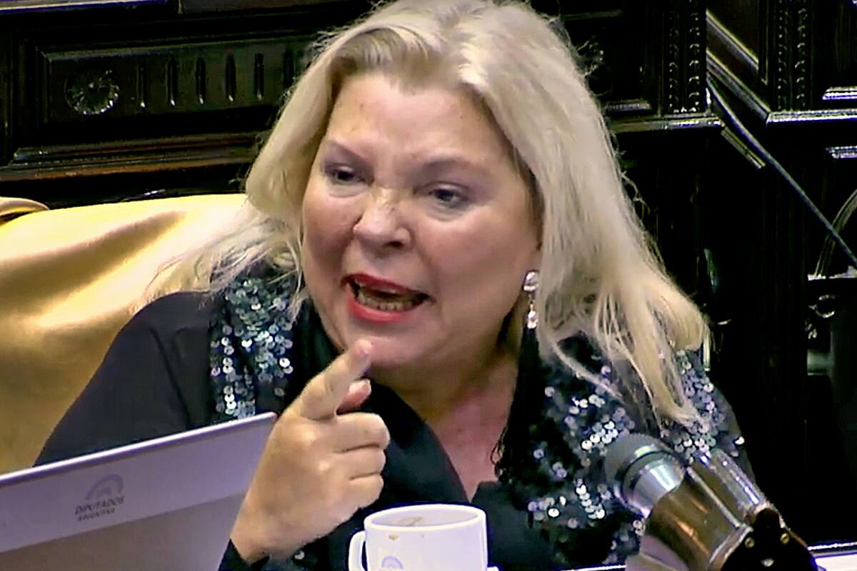 Lilita Carrió hoy en la cámara de Diputados