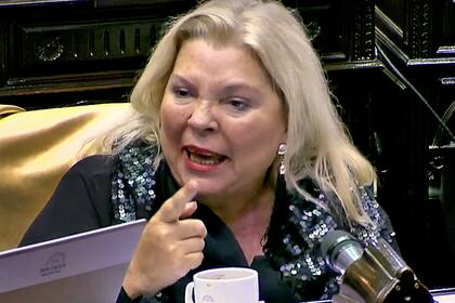 Lilita Carrió hoy en la cámara de Diputados