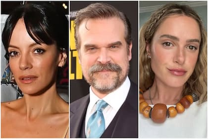 Lily Allen, David Harbour y Natalie Tippett, quien habría sido la tercera en discordia