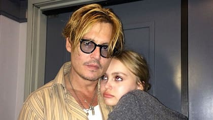 Lily-Rose junto a su papá