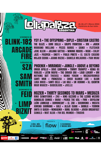 Line up del Lollapalooza 2024
