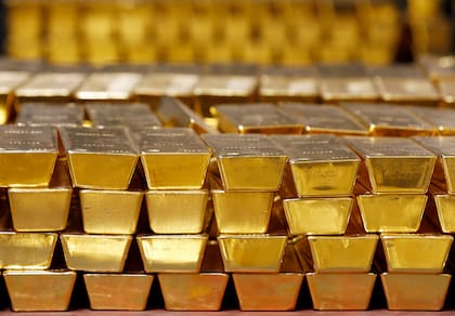 Lingotes de oro en una bóveda en la Casa de la Moneda de Estados Unidos en West Point, Nueva York, el 22 de julio del 2014