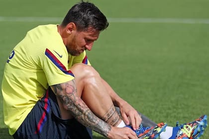 Lionel Messi subió a sus redes una foto con sus nuevos botines.