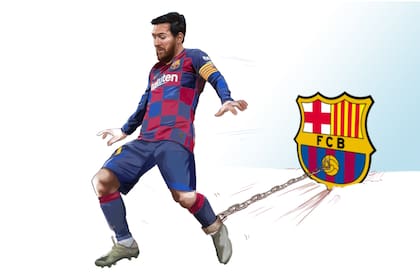 Lionel Messi, encadenado a Barcelona