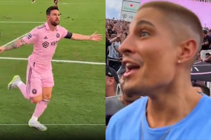 Lionel Messi festeja su primer gol ante Atlanta United; la reacción viral de Mathi Sellanes
