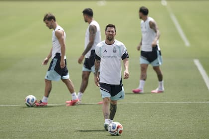 Lionel Mess, durante el ensayo de la selección argentina en The Compass Minerals National Performance Center en Kansas City
\