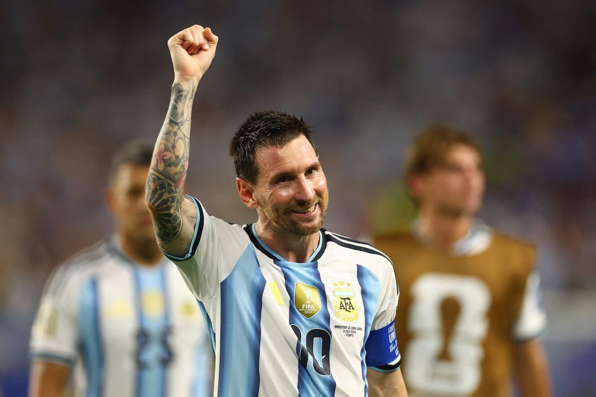 Lionel Messi anoche tras el triunfo agónico de la selección argentina