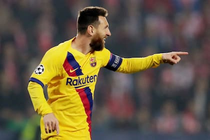 Lionel Messi anotó a los tres minutos para Barcelona, ante Slavia Praga