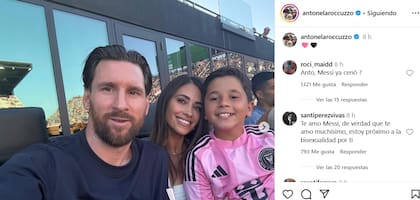 Lionel Messi, Antonela Roccuzzo y Mateo Messi, presentes en un entrenamiento de la academia del Inter Miami