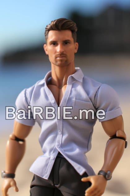 Lionel Messi aparece súper musculoso y con dos relojes en su versión de Ken