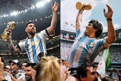Lionel Messi compartió un nuevo homenaje a Diego Maradona y los hinchas enloquecieron (Anne-Christine POUJOULAT / AFP)