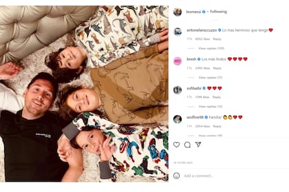 Lionel Messi compartió una postal familiar en la intimidad de su casa