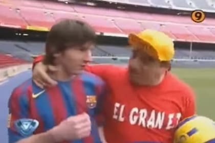 Lionel Messi con Toti