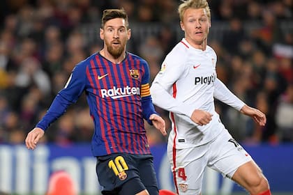 Lionel Messi con la camiseta de Barcelona; el 10 todavía no habló públicamente sobre su futuro, pero en el club catalán se están moviendo para que el proyecto lo seduzca