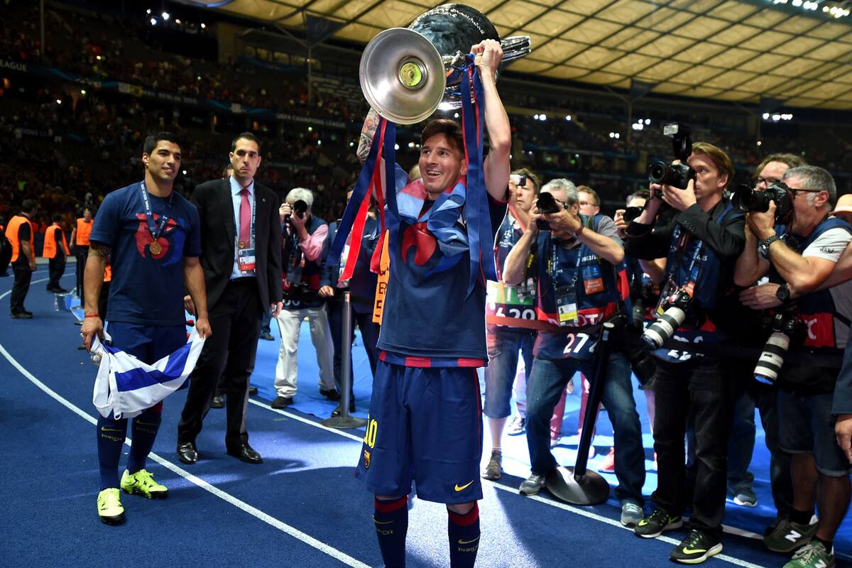 Lionel Messi con la Champions 2015, la última que ganó Barcelona