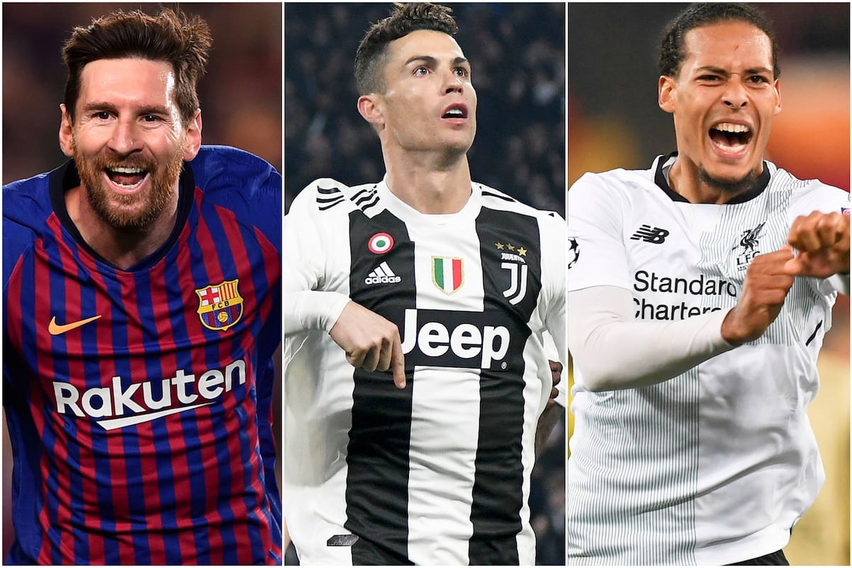 Lionel Messi, Cristiano Ronaldo y Virgil van Dijk, los elegidos por la UEFA