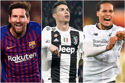 Lionel Messi, Cristiano Ronaldo y Virgil van Dijk, los elegidos por la UEFA.