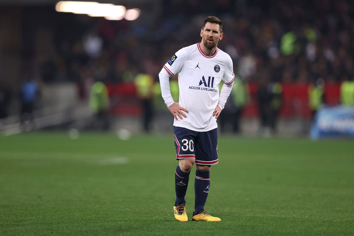 Lionel Messi, durante el último partido de PSG: derrota ante Niza