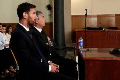 Lionel Messi, durante una comparecencia judicial en 2016