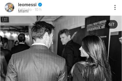 Lionel Messi en el American Business Forum en el Kaseya Center en Miami