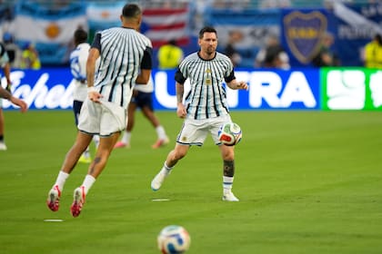 Lionel Messi en el estadio de Miami, copado por argentinos