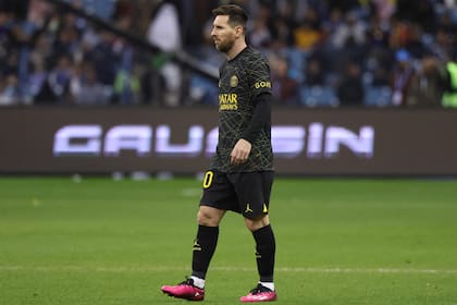 Lionel Messi, en su último partido del PSG, el amistoso en Riyad