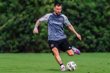Lionel Messi, en un entrenamiento de Inter Miami
