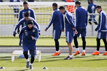Lionel Messi, entrena en complejo Valdebebas del Real Madrid