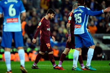 Lionel Messi erro un penal, en la Copa del Rey