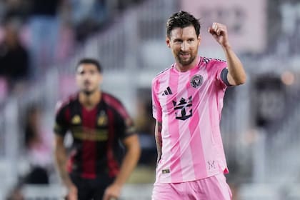 Lionel Messi festeja su gol número 25 en la MLS: fue el 1-0 de Inter Miami ante Atlanta United
