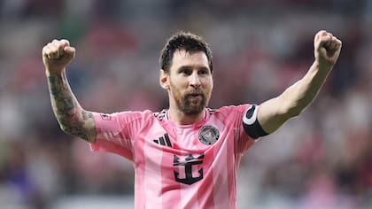 Lionel Messi festeja su gol para Inter Miami