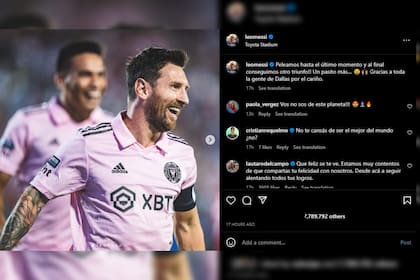 Lionel Messi festejó la victoria en sus redes sociales (Foto Instagram @leomessi)