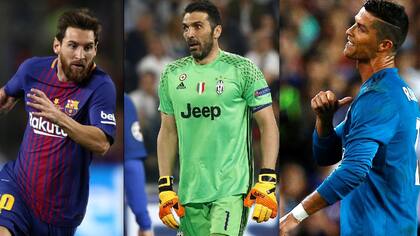 Lionel Messi, Gianluigi Buffon, Cristiano Ronaldo