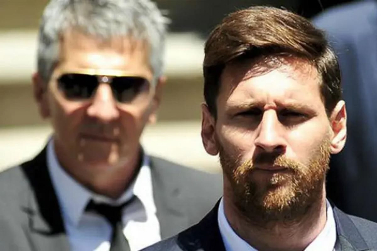 Lionel Messi, junto a su padre