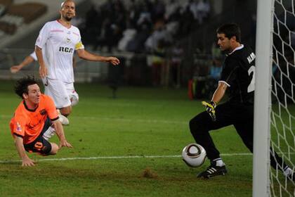 Lionel Messi marcó el gol de la victoria ante Estudiantes