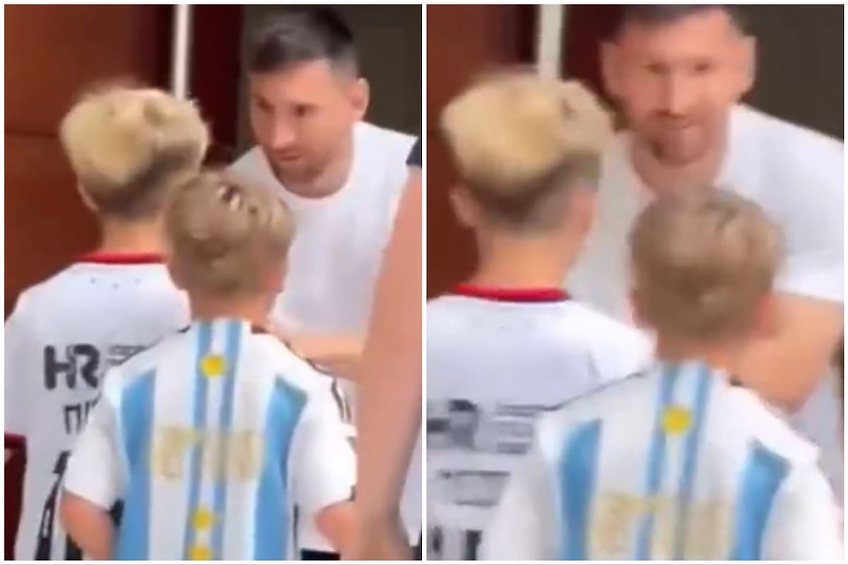 Lionel Messi recibió la visita de vecinos en su casa de Rosario