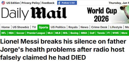 El titular de Daily Mail
