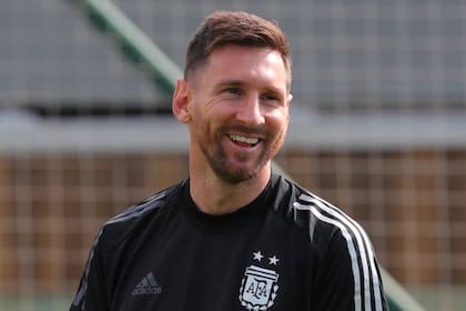 Lionel Messi sonríe en cada entrenamiento de la selección argentina