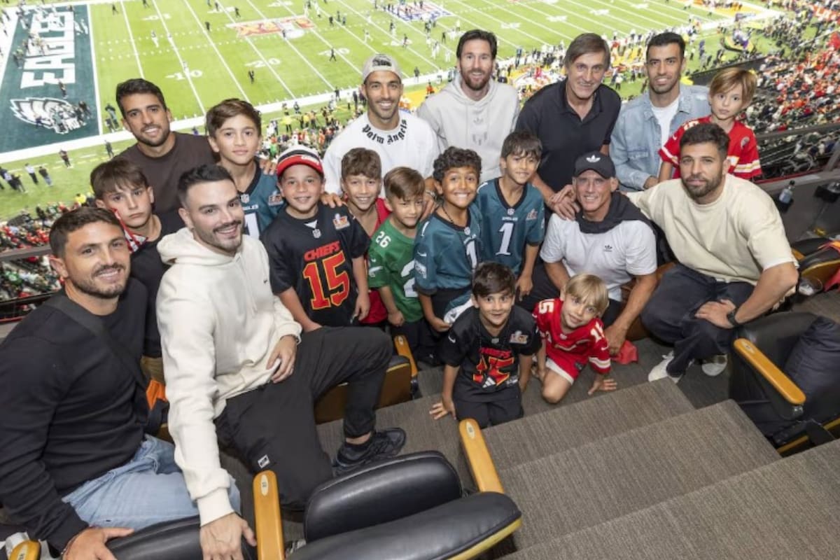 Lionel Messi, sus hijos y otros futbolistas dieron el presente en la final del Super Bowl