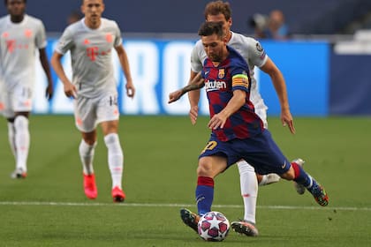 Lionel Messi tuvo un par de oportunidades en el primer tiempo