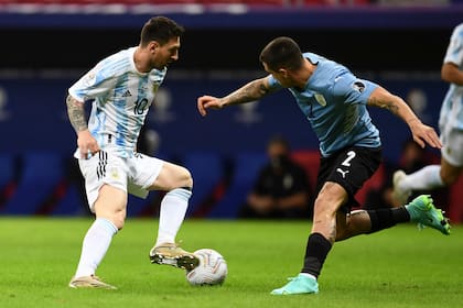 Lionel Messi, uno de los ejecutores de los tiros libres y córners en el equipo argentino