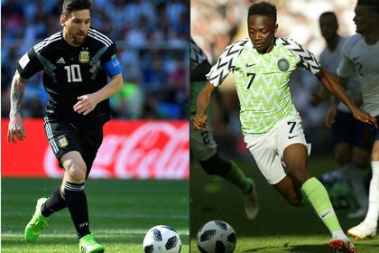 Lionel Messi y Ahmed Musa, figuras de Argentina y Nigeria, respectivamente
