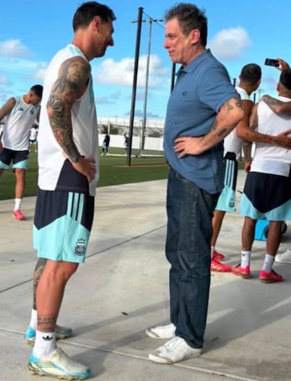 Lionel Messi y Andrés Calamaro