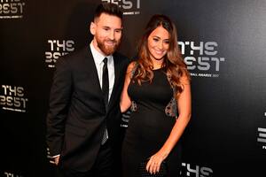 Lionel Messi y Antonella en la gala de los premios FIFA The Best