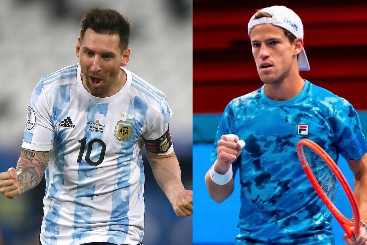 Lionel Messi y Diego Schwartzman, los deportistas de Oro de 2021 y 2020 en la fiesta de los premios Olimpia.