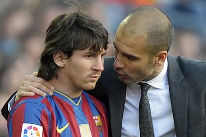 Lionel Messi y Josep Guardiola, una sociedad que funcionó a la perfección durante cuatro años en Barcelona; el entrenador dirige a Manchester City.