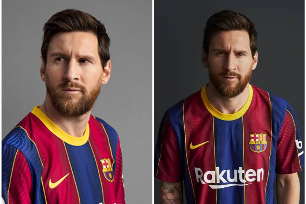 Lionel Messi y la nueva camiseta, que recupera vivos amarillos en el diseño