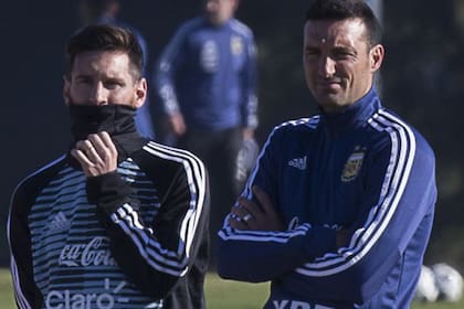 Lionel Messi y Lionel Scaloni