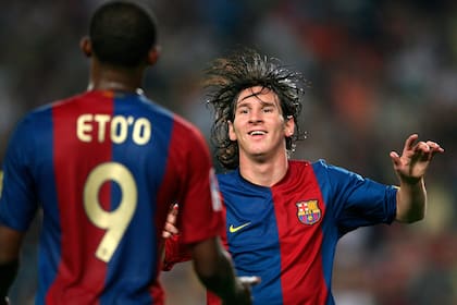 Lionel Messi y Samuel Etoo