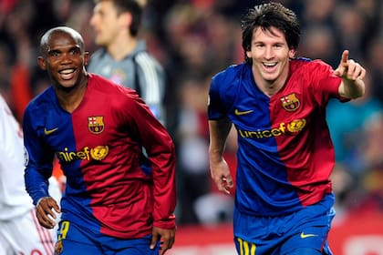 Samuel Eto´o y Lionel Messi conformaron una pareja goleadora en Barcelona